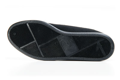 Туфли текстильные, женские, черные, ПВХ Модель: М-11т Атлантис