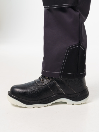 Брюки рабочие мужские №116 серый, черный, лимонный, СОП, ткань Протект