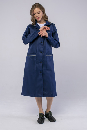 Халат женский ИТР (тк.Смесовая,210), т.синий Факел