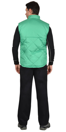 Жилет "ЕВРОПА" удлиненный (на подкладке флис ) зеленое яблоко (ЧЗ)