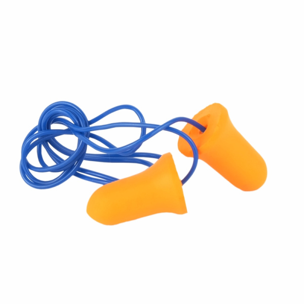 Противошумные вкладыши (беруши) БЛОКЕР® со шнурком, одноразовые, желтые  63715