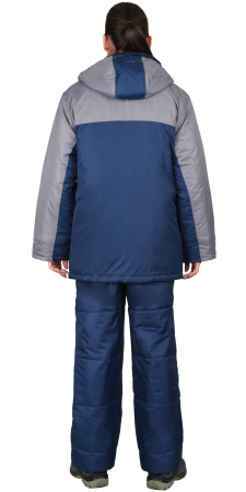 Куртка "ФРИСТАЙЛ" женская, т.синяя со стальным (ЧЗ)