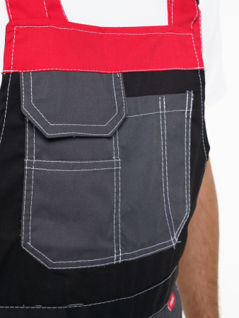 Полукомбинезон "Фаворит-Мега": серый с красн., черн.,СОП Тк. Rodos