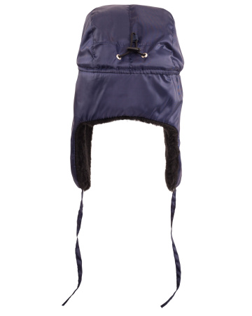 Шапка-ушанка "ЛЮКС" синяя (тк. Оксфорд)