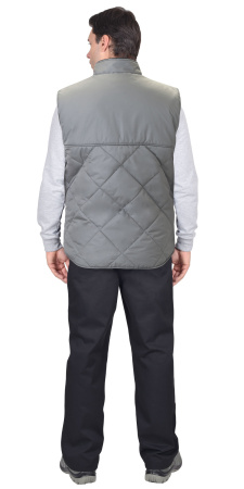 Жилет "ЕВРОПА" удлиненный (на подкладке флис черный) графит (ЧЗ)