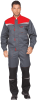 Костюм КМ-10 ЛЮКС летний, серый-красный-черный (Куртка+полукомбинезон)