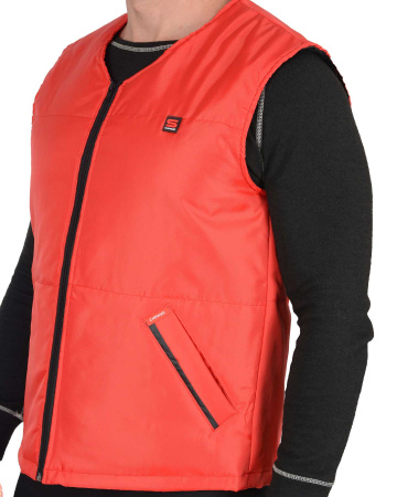 Жилет "КАССИР" утеплённый, красный  (ЧЗ)