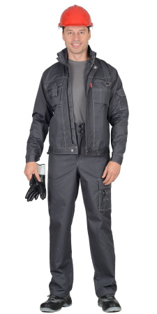 Костюм "Плутон": куртка, брюки тёмно-серый  (распродажа)