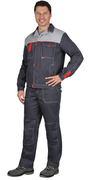 Куртка "Фаворит-Люкс" темно-серый с серым (ЧЗ)