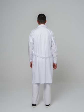 Халат рабочий мужской №202 отбеленный, ткань ТИСИ