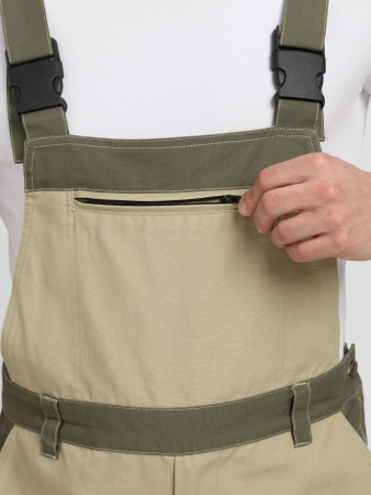 Полукомбинезон Челси CH (тк.Канвас,270), хаки/бежевый