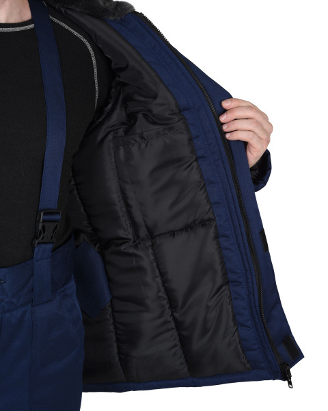 Костюм "Рост-Арктика"зимний: курт.брюки, синий с васильковым и СОП 50мм  (ЧЗ)