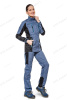 Костюм рабочий женский летний "Кранц" цвет маренго/черный/голубой