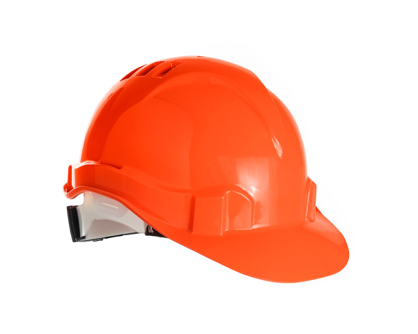 Каска защитная ЕВРОПА-ЛЮКС оранжевая c храповым механизмом КАС(102)К-01