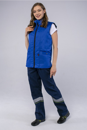 Жилет утепленный Универсальный (Смесовая, 210), васильковый (ЧЗ)
