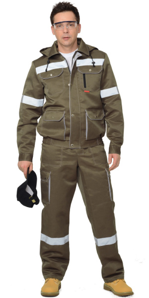 Костюм "Титан": куртка кор., п/комб. хаки с СОП тк.CROWN-230 (ЧЗ)