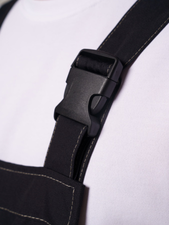 Полукомбинезон рабочий мужской №116 хаки, черный, СОП, ткань Канвас