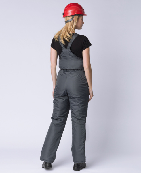 Полукомбинезон зимний женский Снежана (Дюспо), темно-серый (ЧЗ)