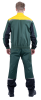 Костюм КМ-10 ЛЮКС летний, зеленый-желтый (Куртка+полукомбинезон) (ЧЗ)