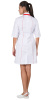 Халат "Муза" женский:  белый с красным (ЧЗ)