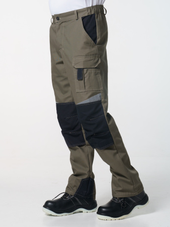 Брюки рабочие мужские №116 хаки, черный ткань Канвас СОП