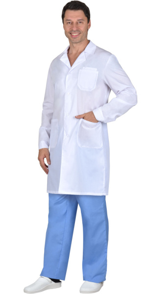 Халат "Главврач" мужской белый (ЧЗ)