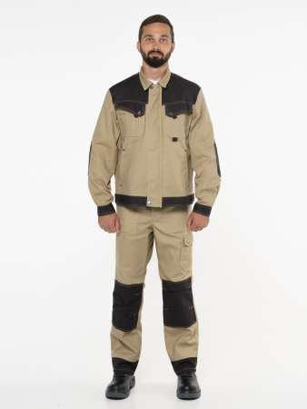 Брюки "Вест-Ворк" бежевые с черным