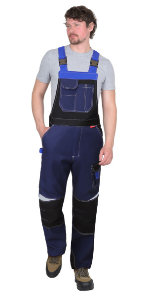 Полукомбинезон "Фаворит-Мега": т.синий с черным и васил., СОП, тк.Rodos (ЧЗ)