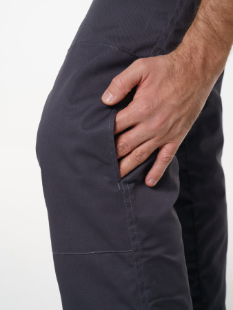 Полукомбинезон мужской зимний Пк703 ткань Твил, цвет темно-серый