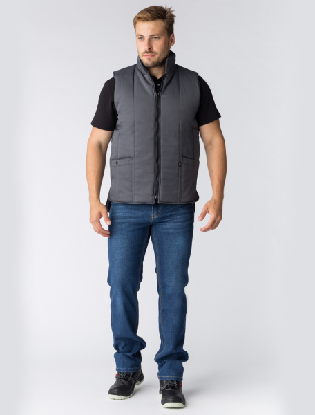 Жилет утепленный Универсальный (Смесовая, 210), темно-серый (ЧЗ)