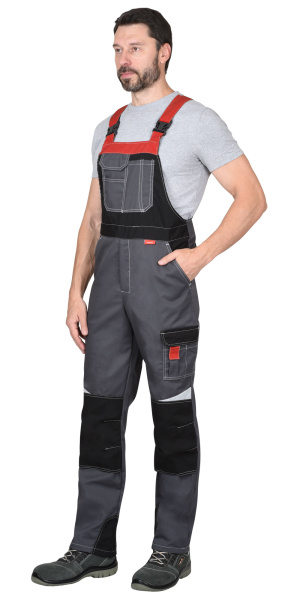 Костюм "Фаворит-Мега"летн.куртка кор. п/к сер. с красн.,черн.,СОП Тк. Rodos