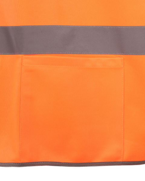 Жилет сигнальный ТИП-1,  оранжевый., 2 кл защиты трикотажное полотно (ЧЗ)